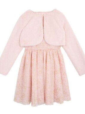 Rare Editions Girls Holiday Dress Pink Size XS 4/5